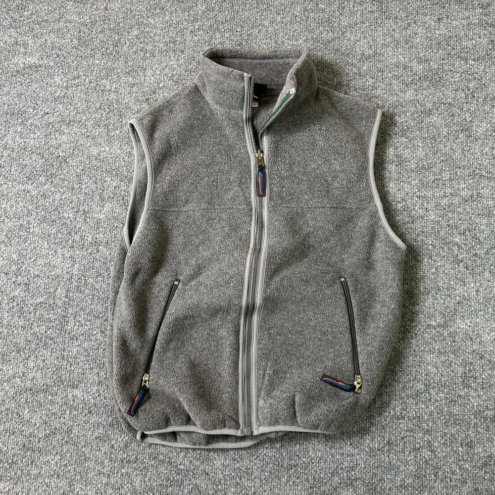 Layers Fleece Vest Mens Size S Grey Polartec Full Zip Sleeveless Jacket Layering